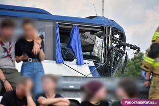 Wypadek autokaru z dziećmi na A1