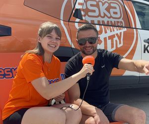 Wakacyjny patrol Eska Summer City na olsztyńskiej Plaży Miejskiej