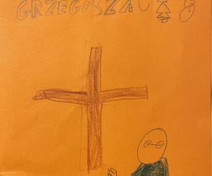 Ksiądz Grzegorz Kramer pokazał rysunki od dzieci