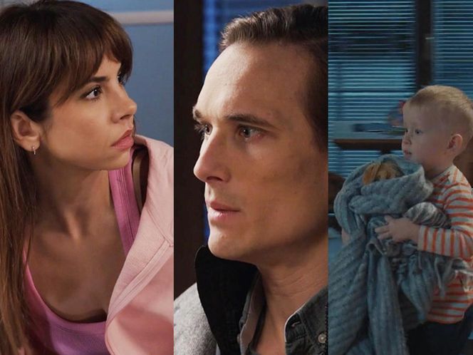 M jak miłość. Kulisy serialu: Aneta (Ilona Janyst), Olek (Maurycy Popiel), odc. 1844. Borysek (Tymon Szkopek)