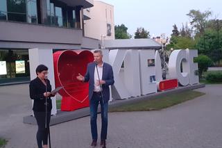 Napis I love Kielce odsłonięty