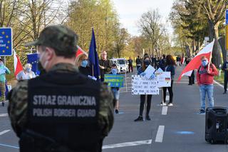 Protest na granicy polsko-niemieckiej w Rosówku