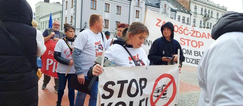 Protest przeciw CPK w Zamościu