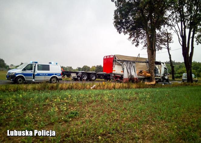 Pijany Białorusin jadąc ciężarówką uderzał w drzewa
