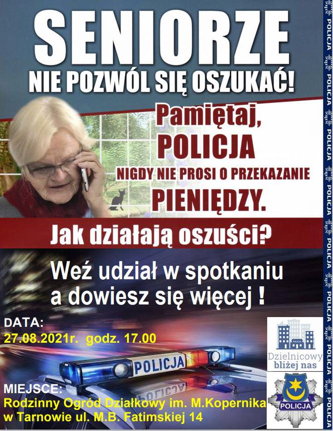 Tarnowscy policjanci ostrzegają seniorów przed oszustami