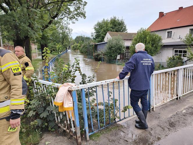 Alarm przeciwpowodziowy pod Wrocławiem