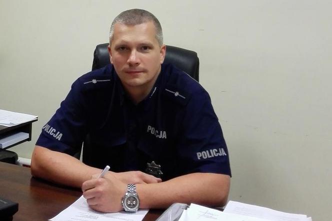 Tomasz Muszyński z Komisariatu Policji w Suchym Lesie