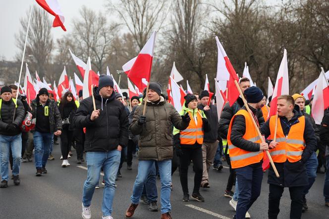 Protest rolników 20 marca w Lublinie. Przeszli ulicami miasta pod LUW