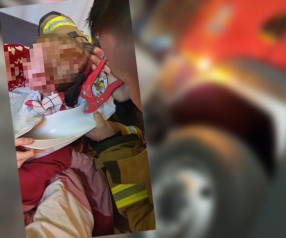 Dziewczynka utknęła z głową w sedesie. Akcja strażaków uratowała jej życie 