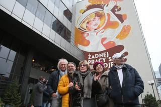 Mural z Ireną Kwiatkowską w Warszawie