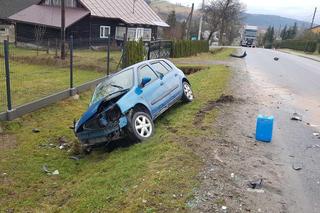 58-latka zasnęła za kierownicą. Czołowe zderzenie w Dydni