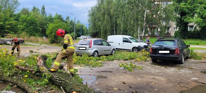 Nawałnica w woj. śląskim. Interweniują strażacy