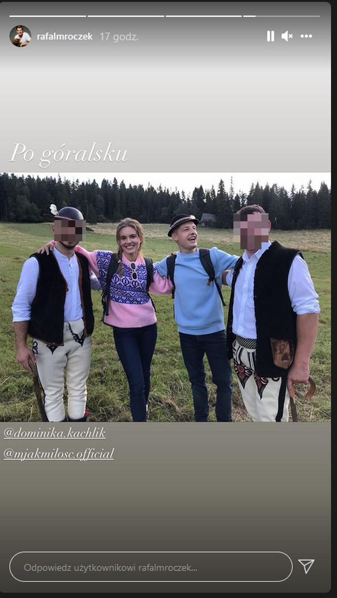 M jak miłość na planie. Franka (Dominika Kachlik), Paweł (Rafał Mroczek) w górach w Bukowinie Tatrzańskiej