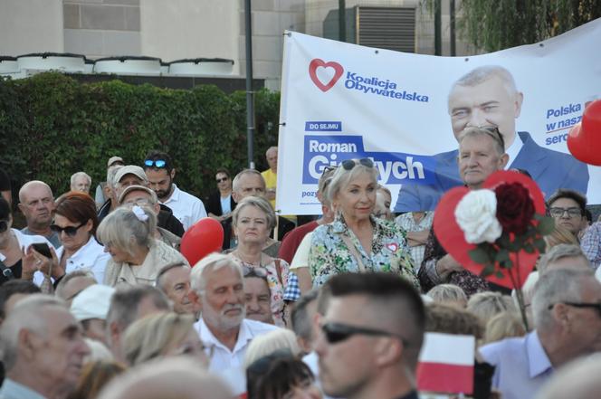 Donald Tusk, lider Platformy Obywatelskiej w Skarżysku-Kamiennej (Świętokrzyskie)