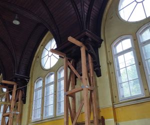 SP nr.1 w Szczecinie - sala gimnastyczna przed renowacją