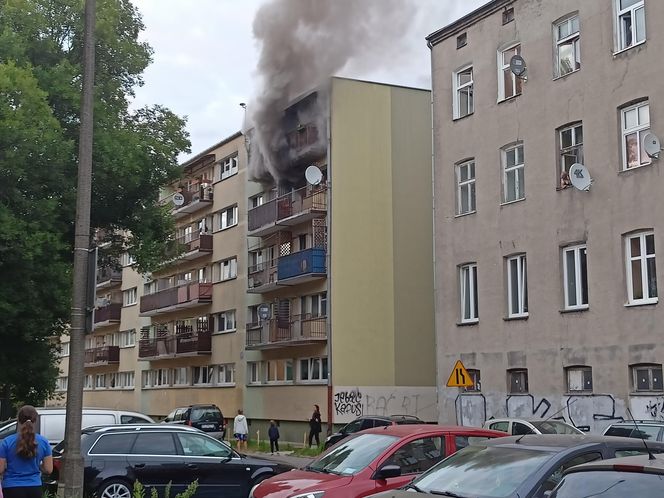 Pożar na Waryńskiego w Łodzi