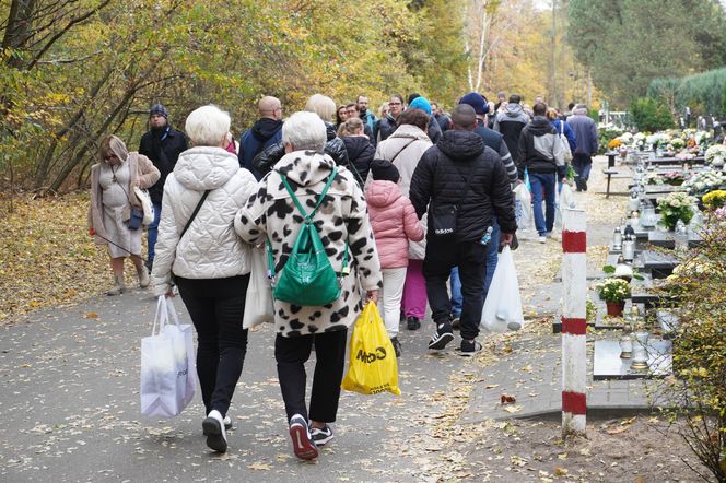 Tłumy na cmentarzu na Miłostowie