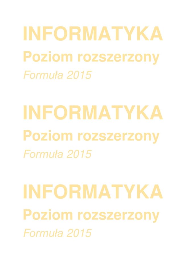 Matura 2025 informatyka rozszerzona - arkusz CKE 14.05.2025 - Formuła 2015