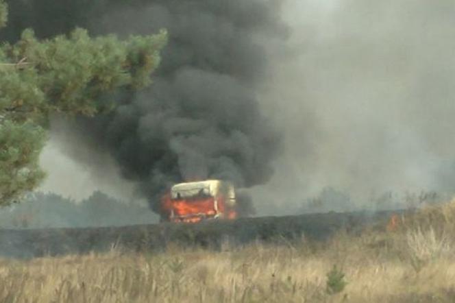 Płonący tir w Ulimiu.