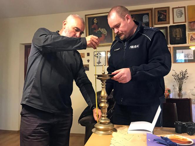 Odnaleziony lichtarz z XVIII wieku