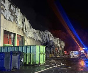 Pożar sortowni odpadów w Elblągu