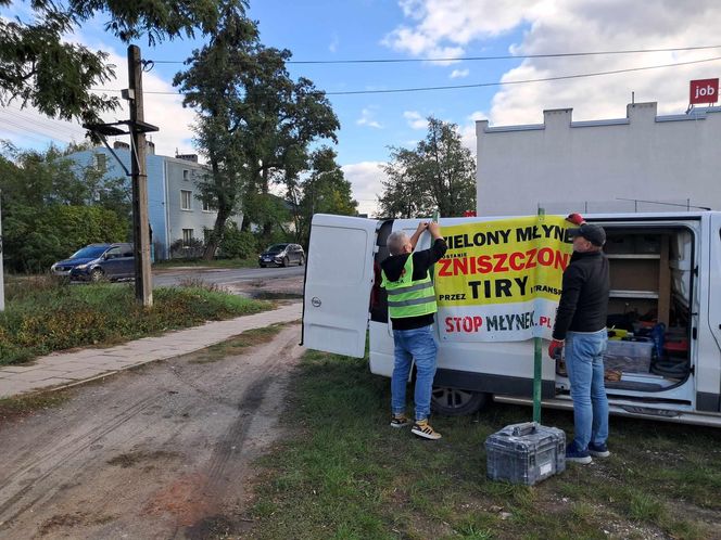 Protest mieszkańców Młynka