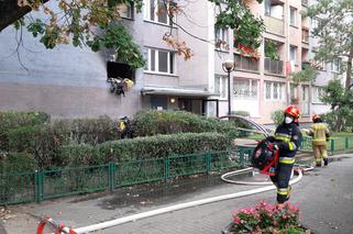 Pożar na ulicy Fabrycznej w Warszawie