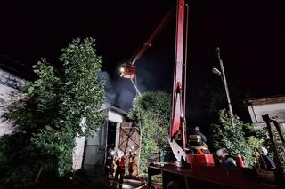 Nocny pożar hali pod Lublinem