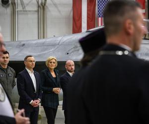 Andrzej Duda w Bazie Lotniczej w Amari