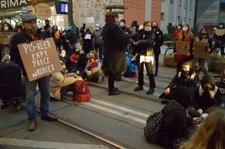 Protest na ul. Gdańskiej w Bydgoszczy