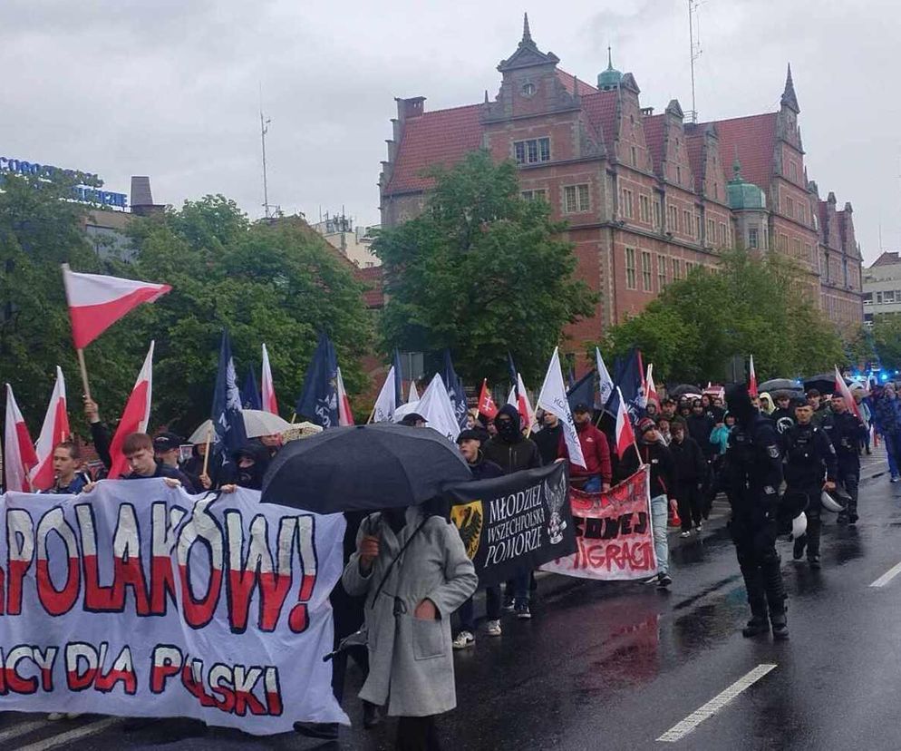 Marsz nacjonalistów w Gdańsku. Protestowali przeciw migracji [GALERIA]