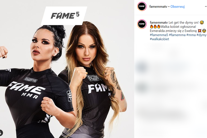 Małgorzata Esmeralda Godlewska i Ewelina Kubiak w Fame MMA