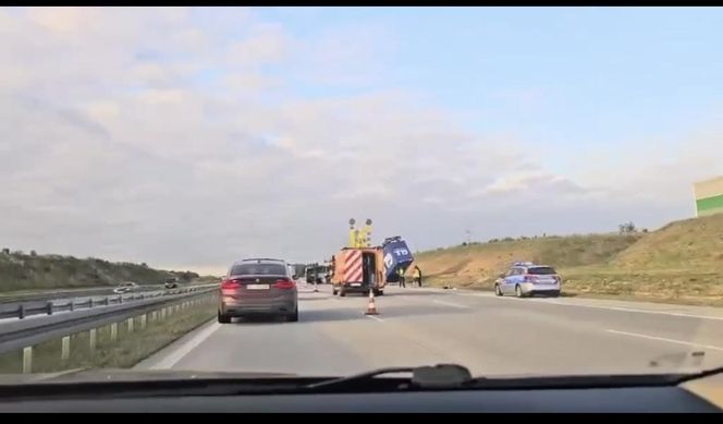 Ciężarówka na A1