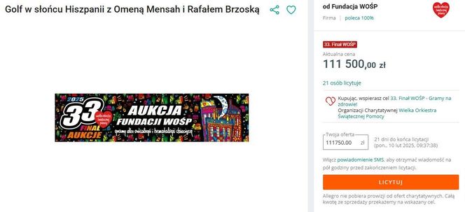 WOŚP - rekordowa aukcja Omeny i Brzoski. Przebili nawet Musiała!