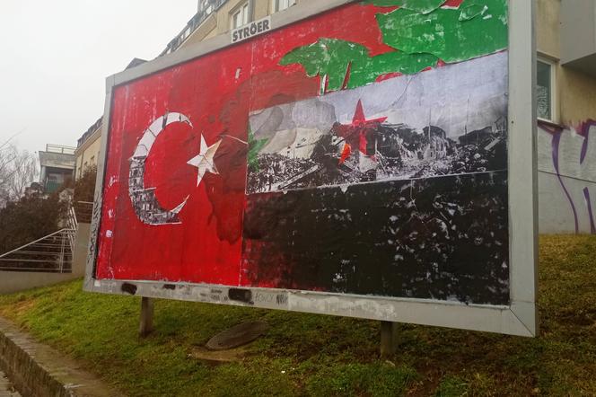 Mural - solidarność z ofiarami trzęsienia ziemi w Turcji i Syrii
