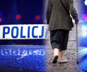 Pijana babcia zataczała się na przejściu dla pieszych. Obok małe dzieci