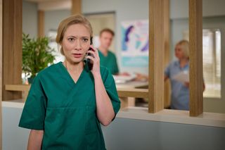 Na Wspólnej odc. 3988. Kamil Hoffer (Kazimierz Mazur), Łucja Agier (Magdalena Kaczmarek)