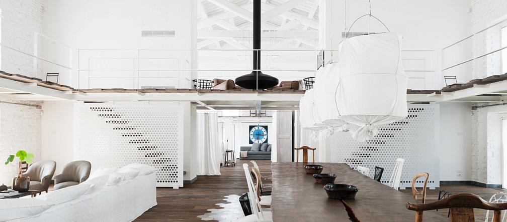 Klimatyczny loft: część dzienna