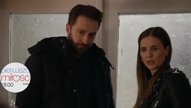 Pierwsza miłość odc. 3786. Marta (Honorata Witańska), Arek (Dariusz Wieteska)