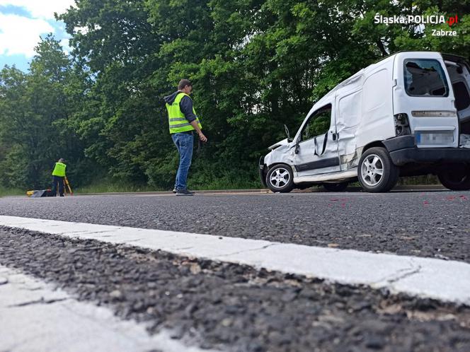 Zabrze: Ranny z wypadku na DK88 zmarł w szpitalu. Obrażenia okazały się zbyt poważne 