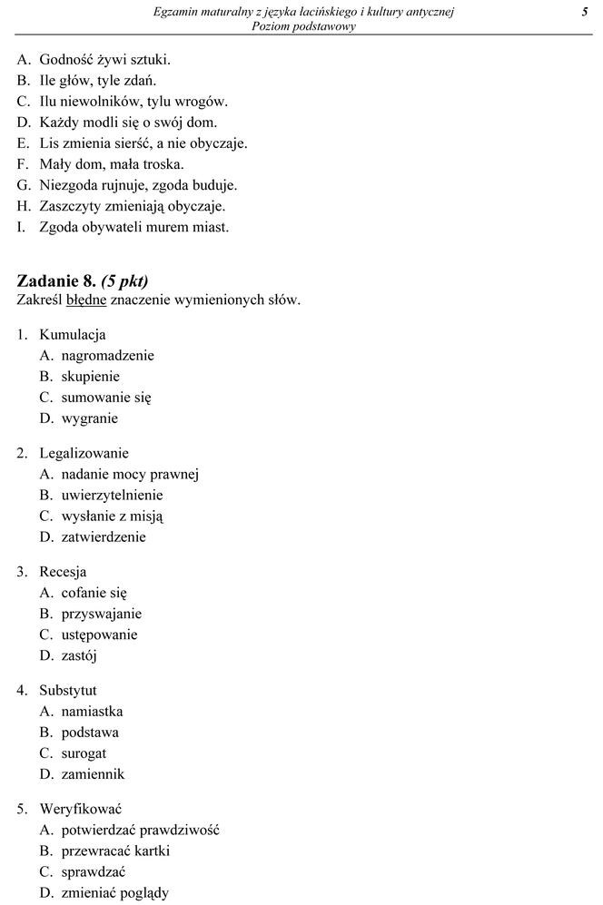 Łacina podstawowa 5