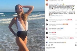 Joanna Moro kuca w lesie