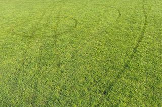 Zniszczenia na boisku w Lesznie