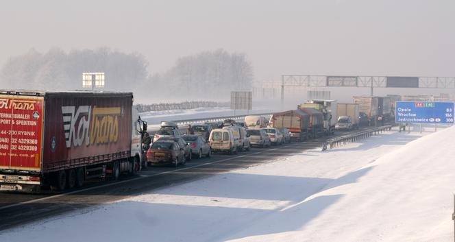 Karambol na autostradzie A4 w Gliwicach