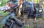 Śmiertelny wypadek pod Piłą. 20-latek z pasażerami huknęli w drzewo [ZDJĘCIA].