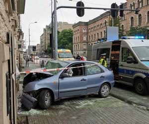 Wypadek na Placu Dąbrowskiego w Łodzi