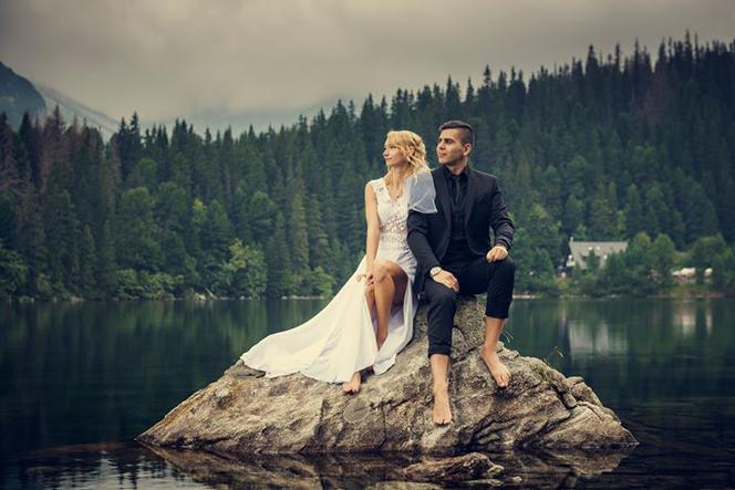 Piotr Kaczkowski z żoną - fotografia ślubna