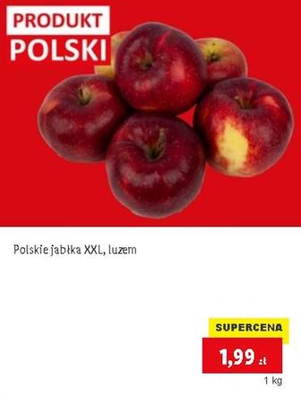 Polskie jabłka XXL, luzem - 1,99 zł/1 kg