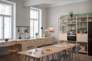 Apartament w Wiedniu: minimalistyczny projekt kuchni ze sklejki