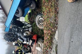 Dachowanie ciągnika pod Bochnią